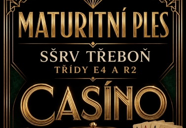 Pozvánka na maturitní ples tříd E 4. a R 2.
